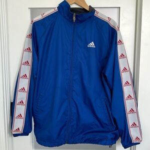 Men’s Adidas Wind Breaker Jacket Blue Large